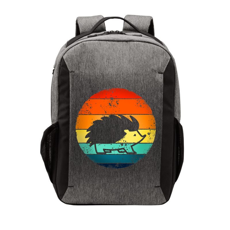 Hedgehog 70's Style Vintage Retro Sunset Hedgie Gift Great Gift Vector Backpack