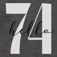 Hello 74 Years Birthday Bold Statement Vector Backpack