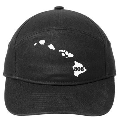 Hawaii 808 Area Code 7-Panel Snapback Hat