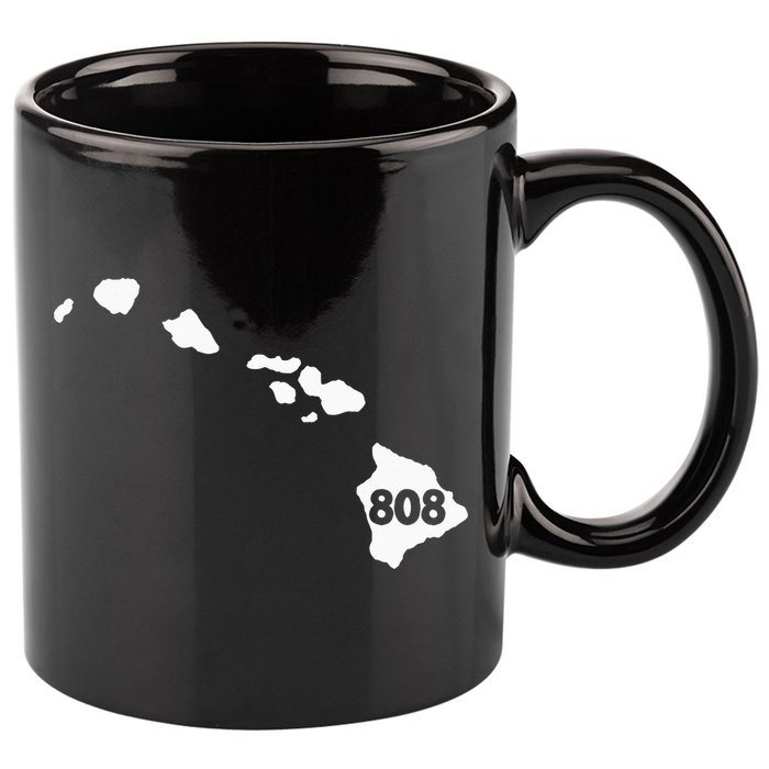 Hawaii 808 Area Code 11oz C Handle Ceramic Mug