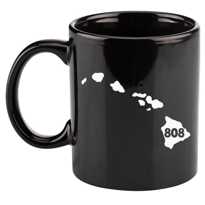 Hawaii 808 Area Code 11oz C Handle Ceramic Mug