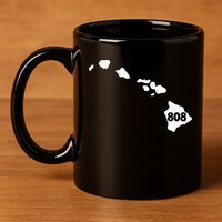 Hawaii 808 Area Code 11oz C Handle Ceramic Mug