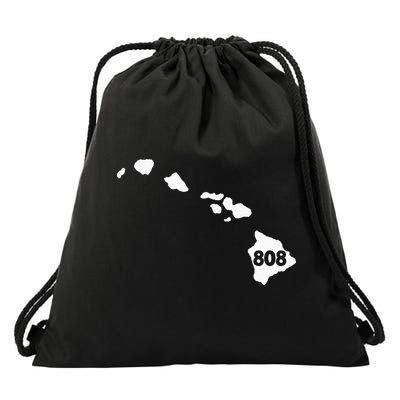 Hawaii 808 Area Code Drawstring Bag