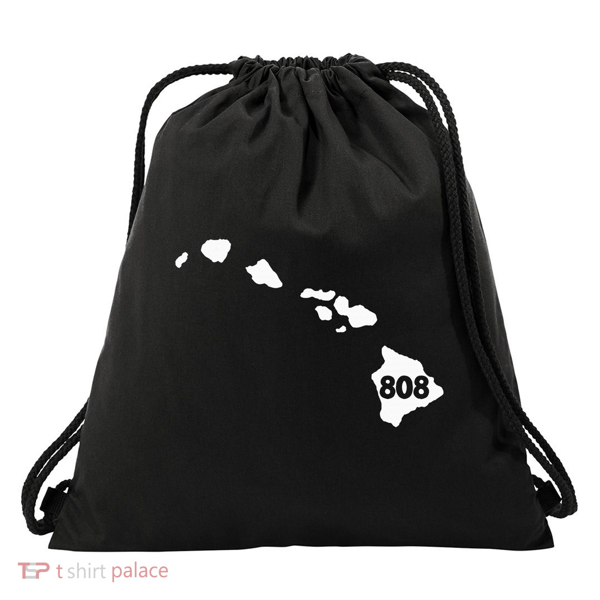 Hawaii 808 Area Code Drawstring Bag