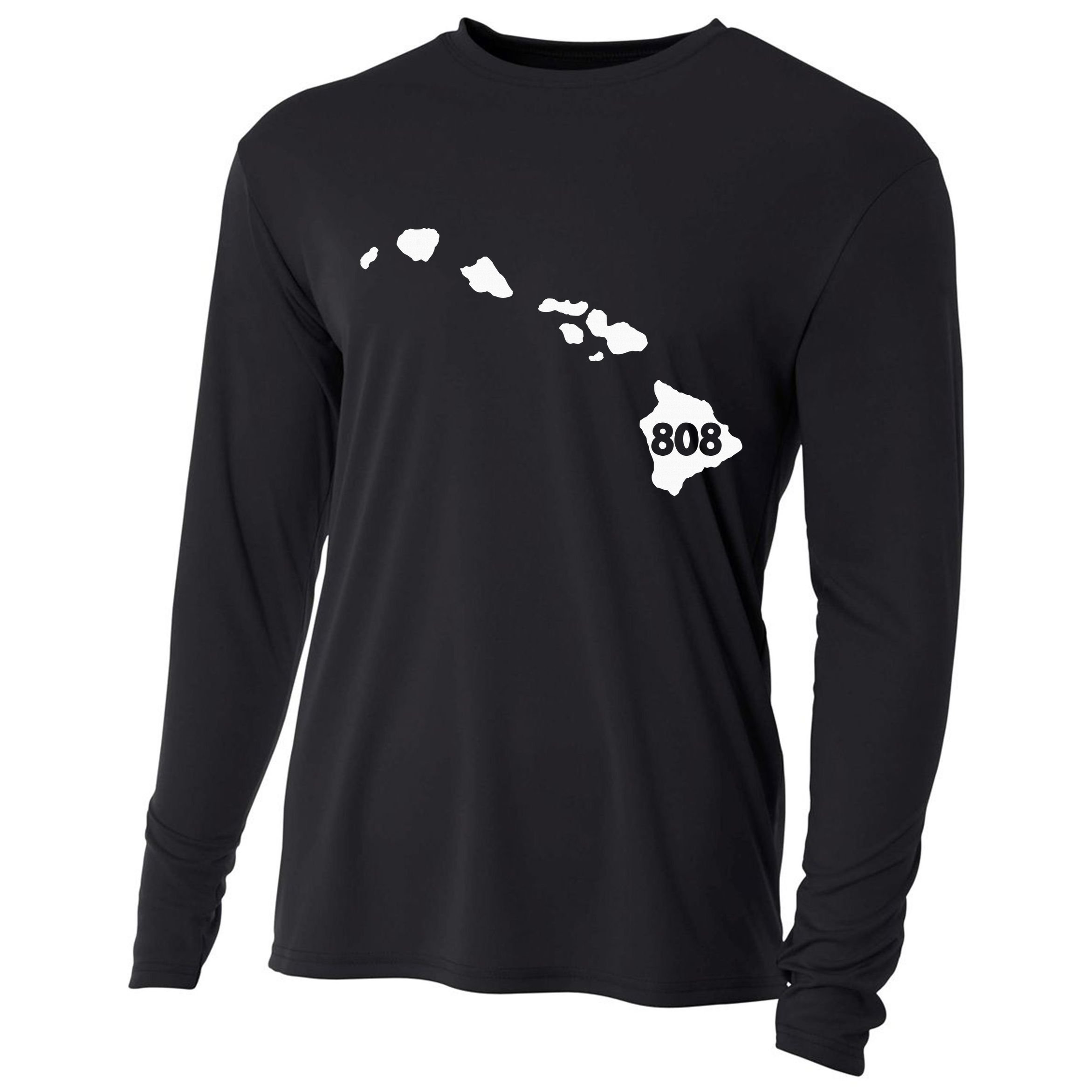 Hawaii 808 Area Code Cooling Performance Long Sleeve Crew