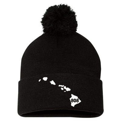 Hawaii 808 Area Code Pom Pom 12in Knit Beanie
