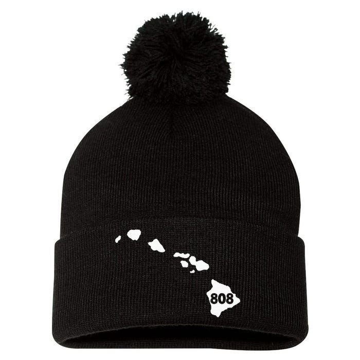 Hawaii 808 Area Code Pom Pom 12in Knit Beanie