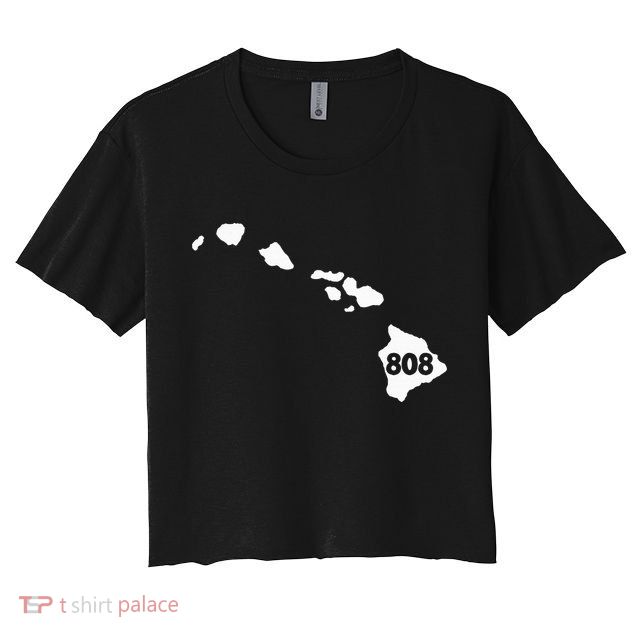 Hawaii 808 Area Code Crop Top
