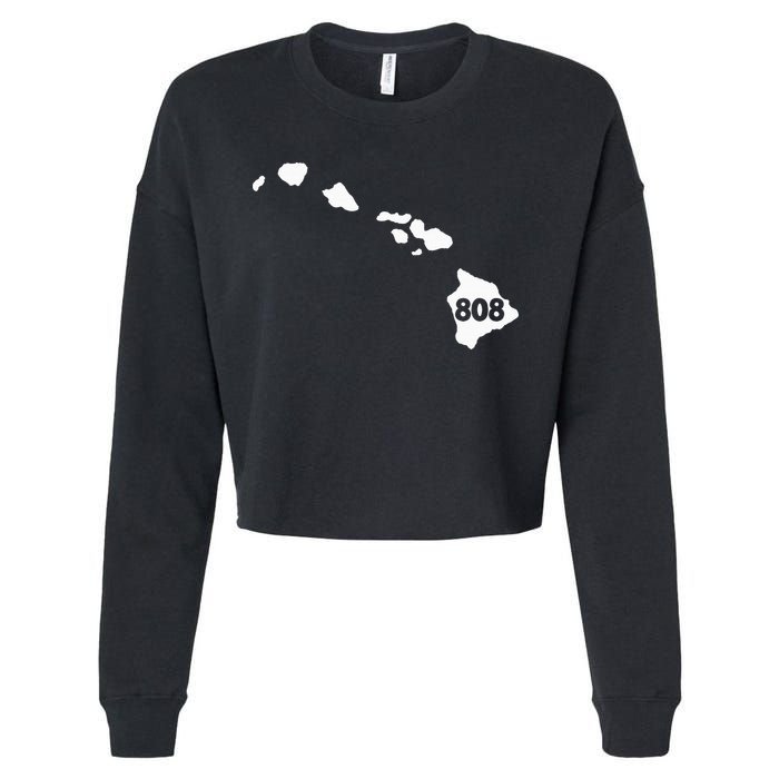 Hawaii 808 Area Code Cropped Pullover Crew