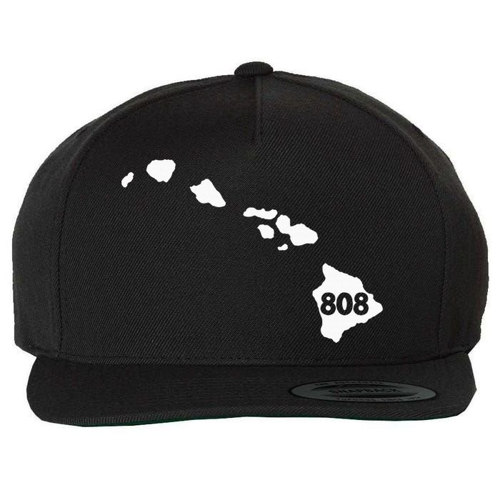 Hawaii 808 Area Code Wool Snapback Cap