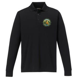 Happy 80th Birthday Bear 19442024 Performance Long Sleeve Polo