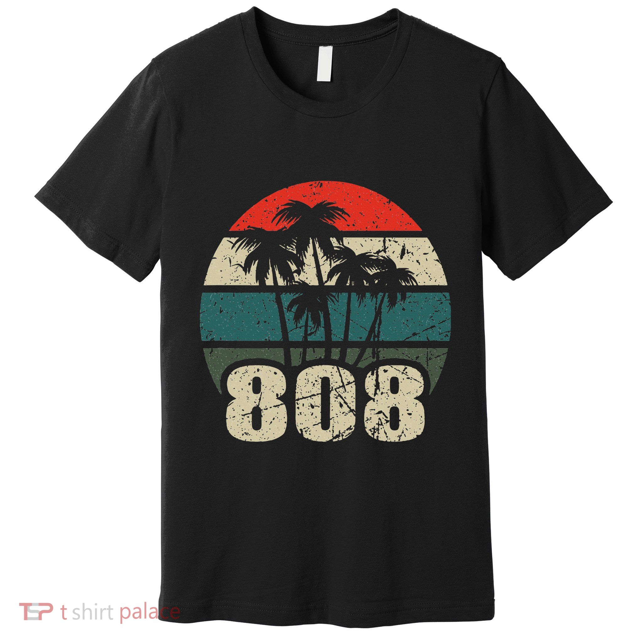 Hawaii 808 Oahu Waikiki Maui Kona Kauai Hawaiian Area Code Premium T-Shirt