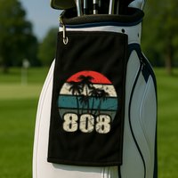 Hawaii 808 Oahu Waikiki Maui Kona Kauai Hawaiian Area Code Golf Towel