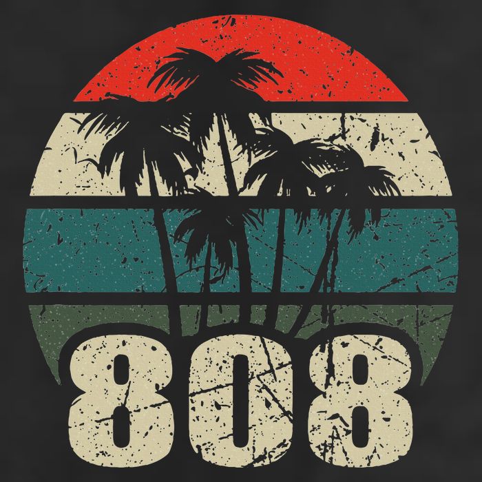 Hawaii 808 Oahu Waikiki Maui Kona Kauai Hawaiian Area Code Golf Towel