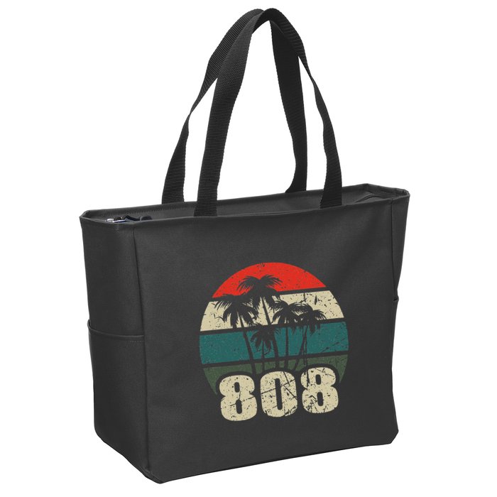 Hawaii 808 Oahu Waikiki Maui Kona Kauai Hawaiian Area Code Zip Tote Bag