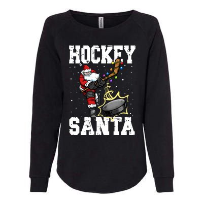 Hockey 812 Santa Hockey Player Christmas Gift Womens California Wash Sweatshirt