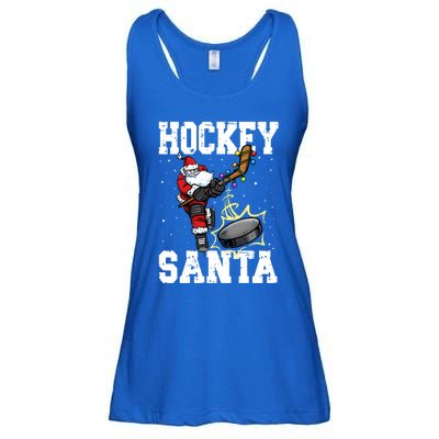 Hockey 812 Santa Hockey Player Christmas Gift Ladies Essential Flowy Tank