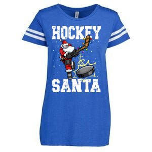 Hockey 812 Santa Hockey Player Christmas Gift Enza Ladies Jersey Football T-Shirt