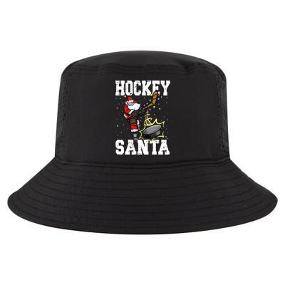 Hockey 812 Santa Hockey Player Christmas Gift Cool Comfort Performance Bucket Hat