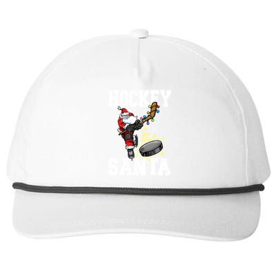 Hockey 812 Santa Hockey Player Christmas Gift Snapback Five-Panel Rope Hat