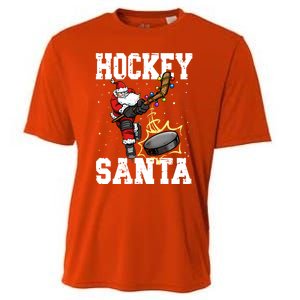 Hockey 812 Santa Hockey Player Christmas Cool Gift Cooling Performance Crew T-Shirt