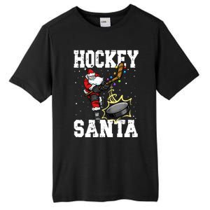 Hockey 812 Santa Hockey Player Christmas Cool Gift Tall Fusion ChromaSoft Performance T-Shirt