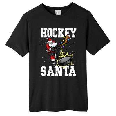 Hockey 812 Santa Hockey Player Christmas Cool Gift Tall Fusion ChromaSoft Performance T-Shirt