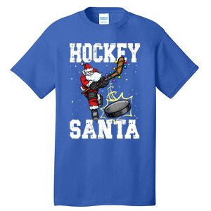 Hockey 812 Santa Hockey Player Christmas Cool Gift Tall T-Shirt