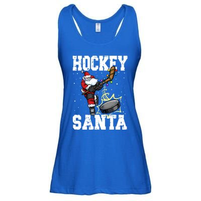 Hockey 812 Santa Hockey Player Christmas Cool Gift Ladies Essential Flowy Tank