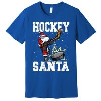 Hockey 812 Santa Hockey Player Christmas Cool Gift Premium T-Shirt