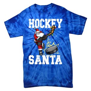 Hockey 812 Santa Hockey Player Christmas Cool Gift Tie-Dye T-Shirt