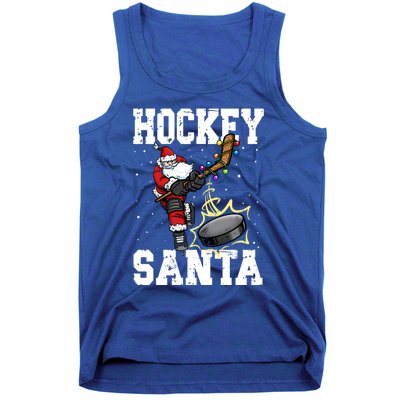 Hockey 812 Santa Hockey Player Christmas Cool Gift Tank Top