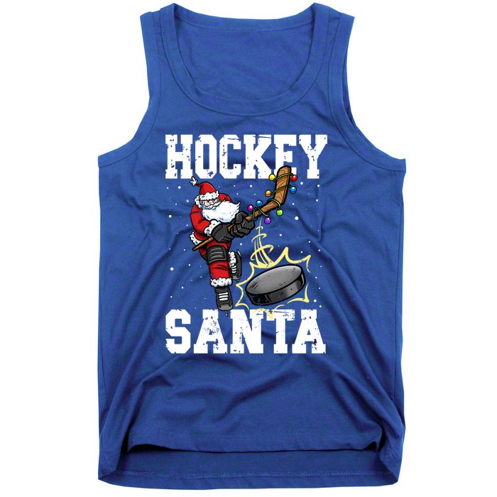 Hockey 812 Santa Hockey Player Christmas Cool Gift Tank Top