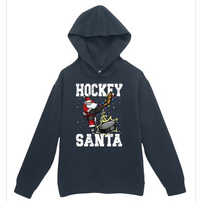 Hockey 812 Santa Hockey Player Christmas Cool Gift Urban Pullover Hoodie