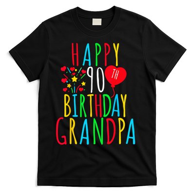Happy 90th Birthday Grandpa Birthday 90 Years Old Grandpa T-Shirt