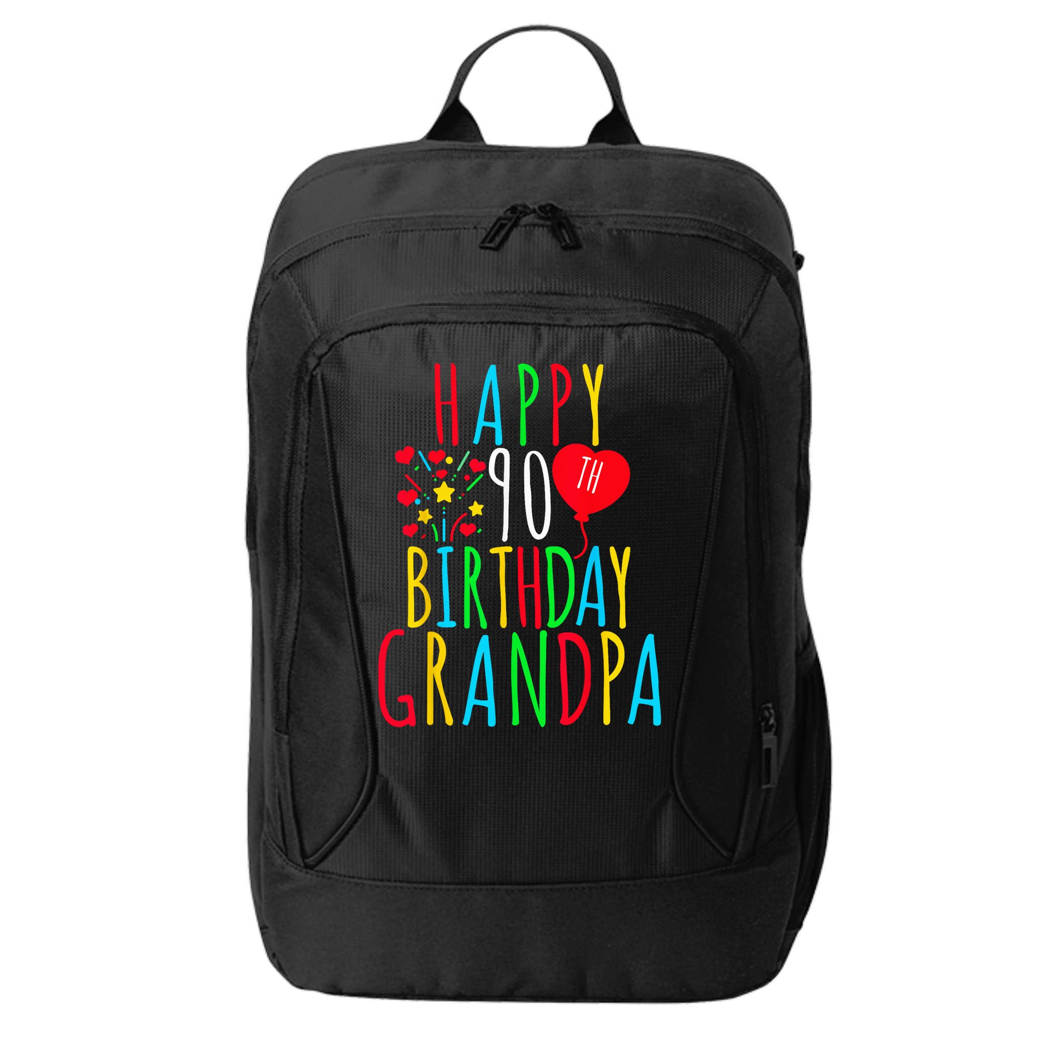 Happy 90th Birthday Grandpa Birthday 90 Years Old Grandpa City Backpack