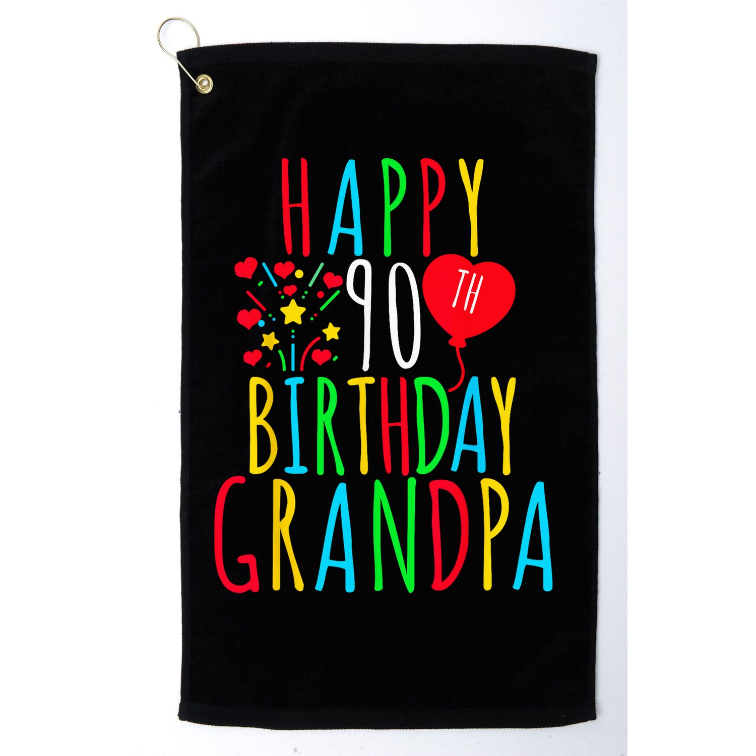 Happy 90th Birthday Grandpa Birthday 90 Years Old Grandpa Golf Towel