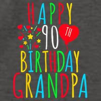 Happy 90th Birthday Grandpa Birthday 90 Years Old Grandpa Vector Backpack