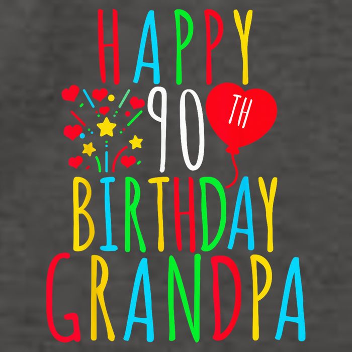 Happy 90th Birthday Grandpa Birthday 90 Years Old Grandpa Vector Backpack