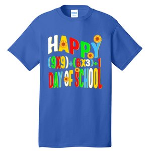 Happy (9x9)+(6x3)+1 Day Of School 100 Math Teacher Equation Great Gift Tall T-Shirt