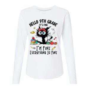 Hello 9th Grade TS.hirt Funny Ninth 9Grade Back To School Womens Cotton Relaxed Long Sleeve T-Shirt