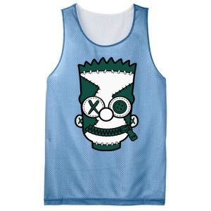 Hiphop 90s Streetwear Matching Oxidized Green 4s Mesh Reversible Basketball Jersey Tank