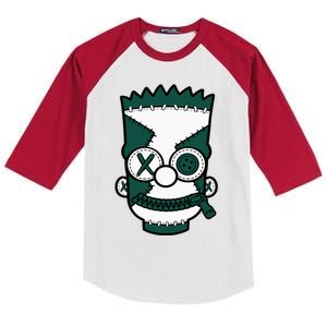 Hiphop 90s Streetwear Matching Oxidized Green 4s Kids Colorblock Raglan Jersey