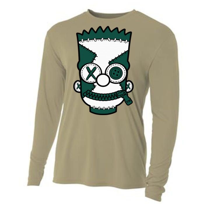 Hiphop 90s Streetwear Matching Oxidized Green 4s Cooling Performance Long Sleeve Crew