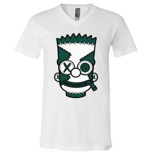 Hiphop 90s Streetwear Matching Oxidized Green 4s V-Neck T-Shirt