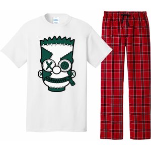 Hiphop 90s Streetwear Matching Oxidized Green 4s Pajama Set