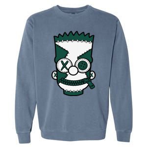 Hiphop 90s Streetwear Matching Oxidized Green 4s Garment-Dyed Sweatshirt