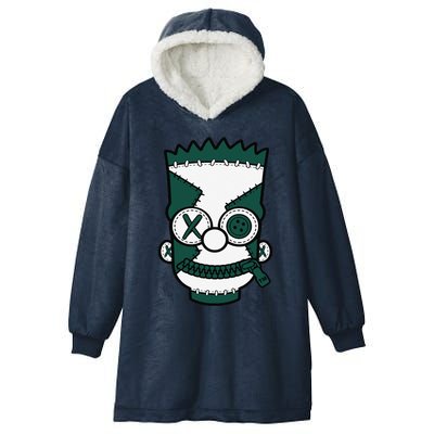 Hiphop 90s Streetwear Matching Oxidized Green 4s Hooded Wearable Blanket