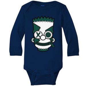 Hiphop 90s Streetwear Matching Oxidized Green 4s Baby Long Sleeve Bodysuit