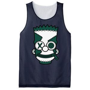 Hiphop 90s Streetwear Matching Oxidized Green 4s Mesh Reversible Basketball Jersey Tank